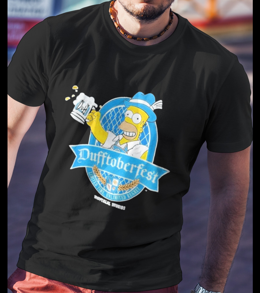 Simpsons Homer Dufftoberfest Universal Studios Unlimited Time Unlimited Regret T-Shirt