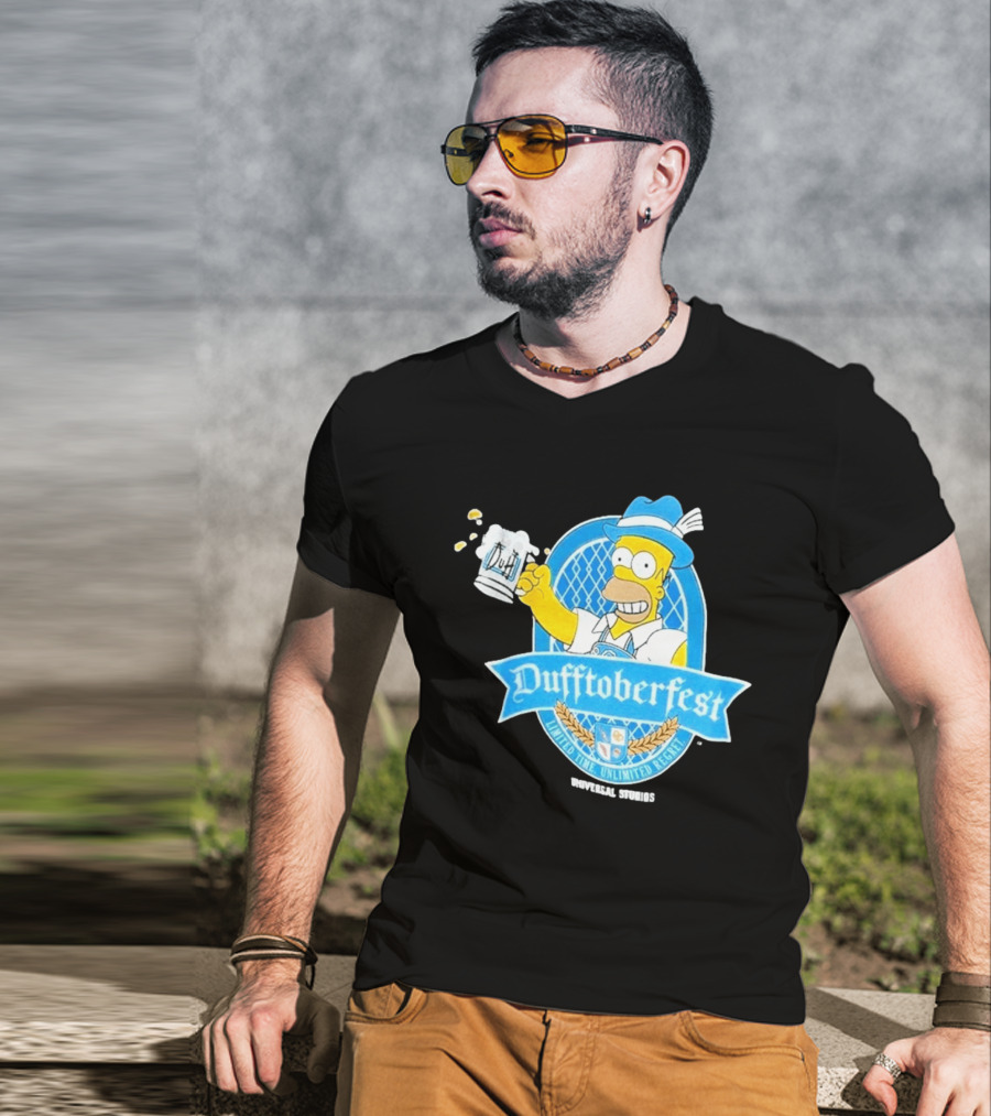 Simpsons Homer Dufftoberfest Universal Studios Unlimited Time Unlimited Regret T-Shirt
