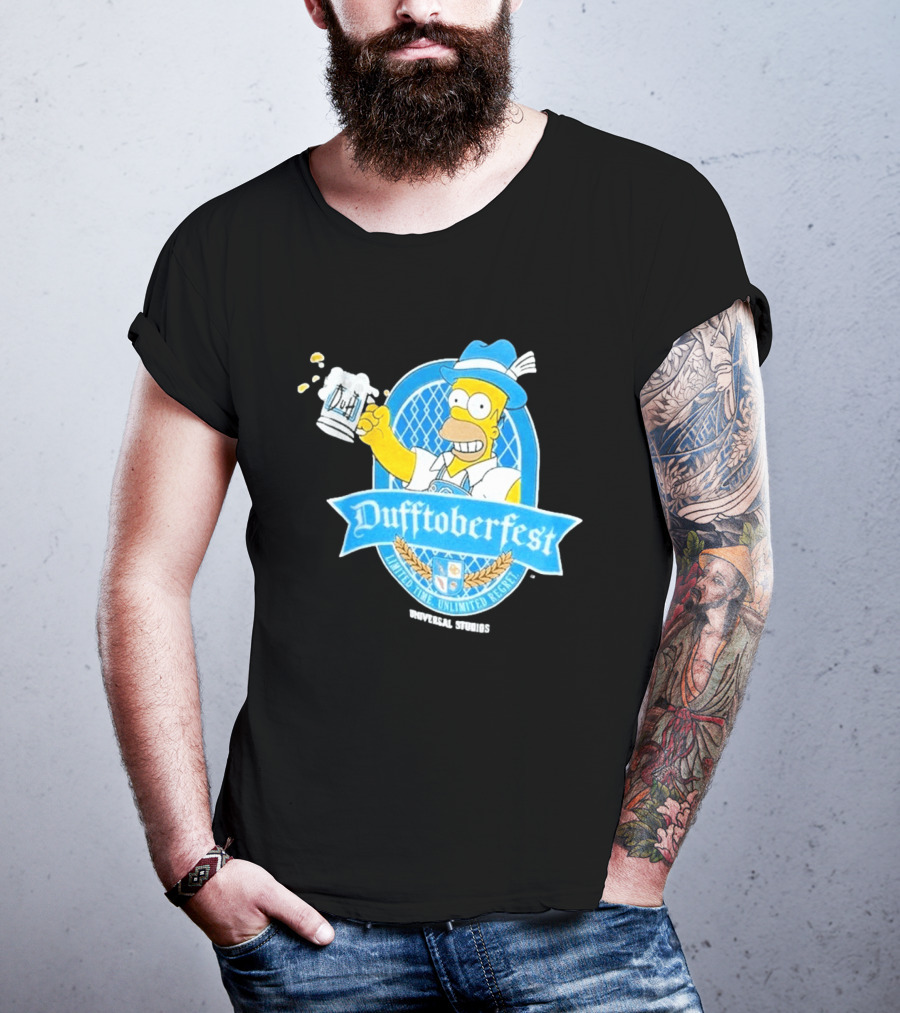 Simpsons Homer Dufftoberfest Universal Studios Unlimited Time Unlimited Regret T-Shirt