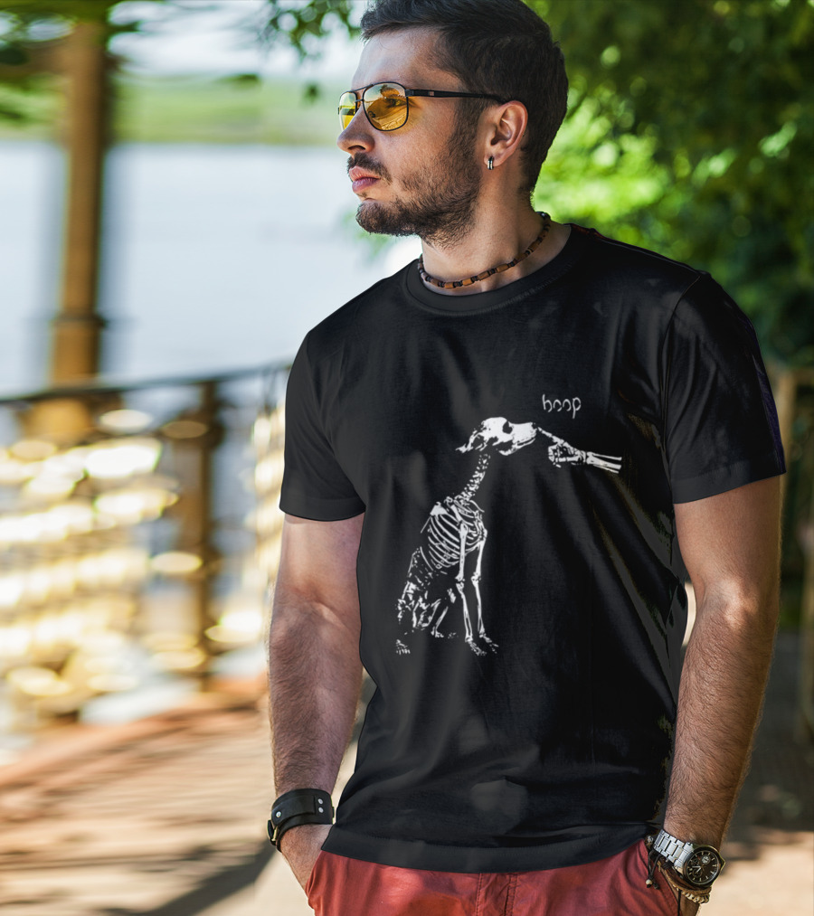 Skeleton Dog Boop Spooky Halloween Skeleton Boop T-Shirt