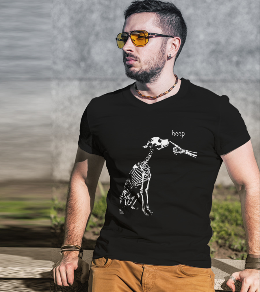 Skeleton Dog Boop Spooky Halloween Skeleton Boop T-Shirt