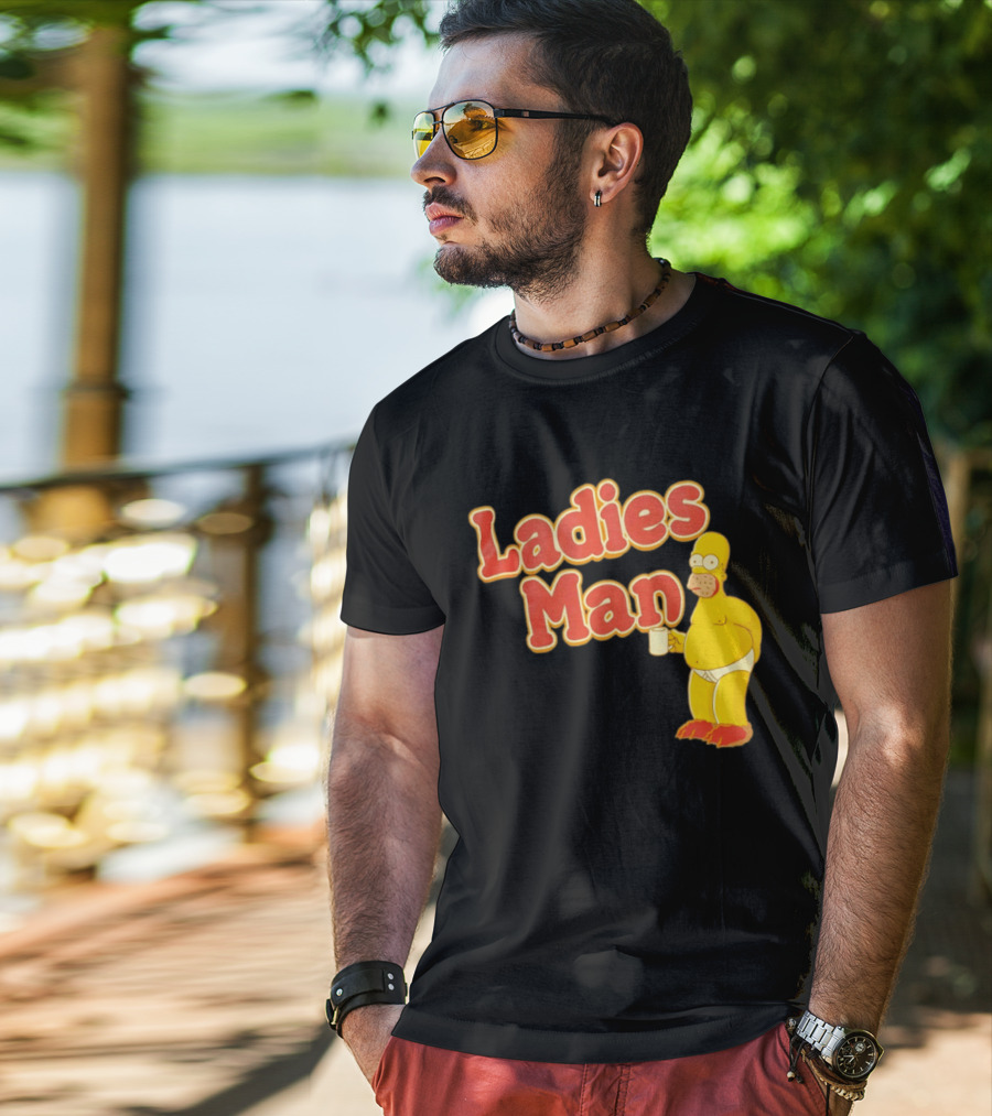 Ladies Man Homer Simpson The Simpsons Cartoon T-Shirt