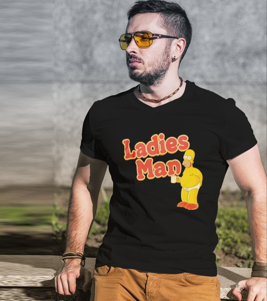 Ladies Man Homer Simpson The Simpsons Cartoon T-Shirt