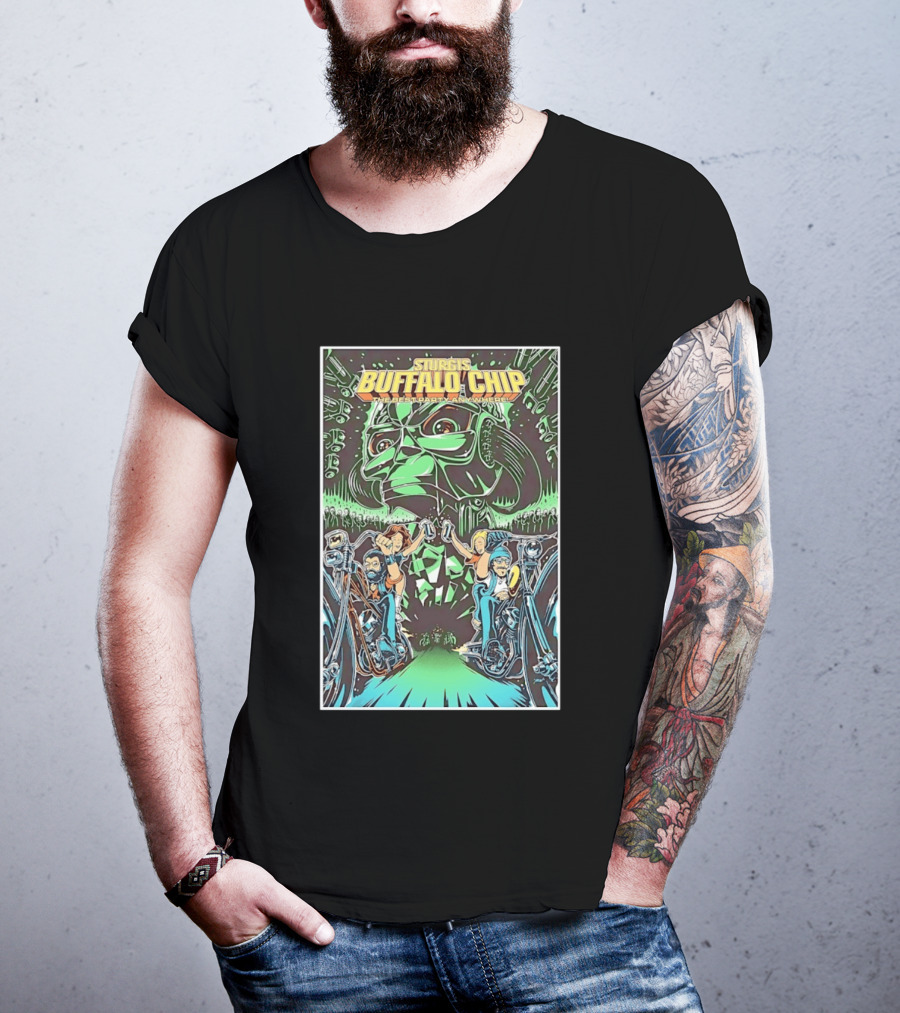 Sturgis Buffalo Chip The Best Party Anywhere Motorcycle Event Darth Vader Mashup T-Shirt