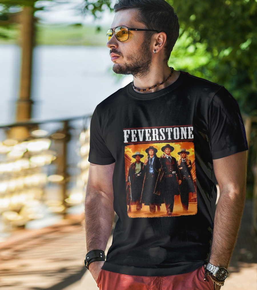 Feverstone Western Outlaws Indiana Fever WNBA Players As Gunfighter Team T-Shirt