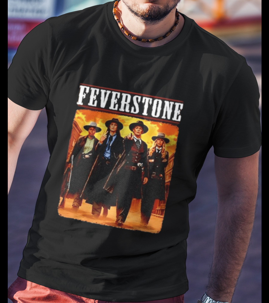 Feverstone Western Outlaws Indiana Fever WNBA Players As Gunfighter Team T-Shirt