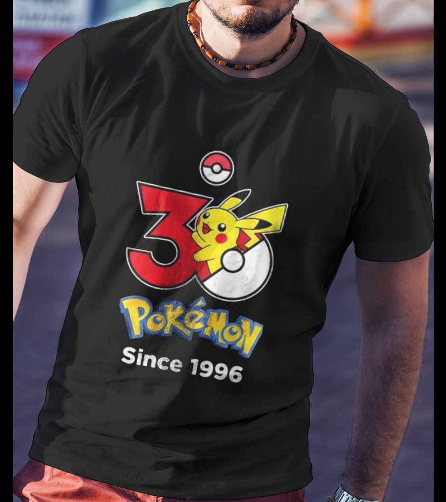 Tampa Bay Buccaneers X Pokemon 30th Anniversary Pikachu Since 1996 Celebration T-Shirt