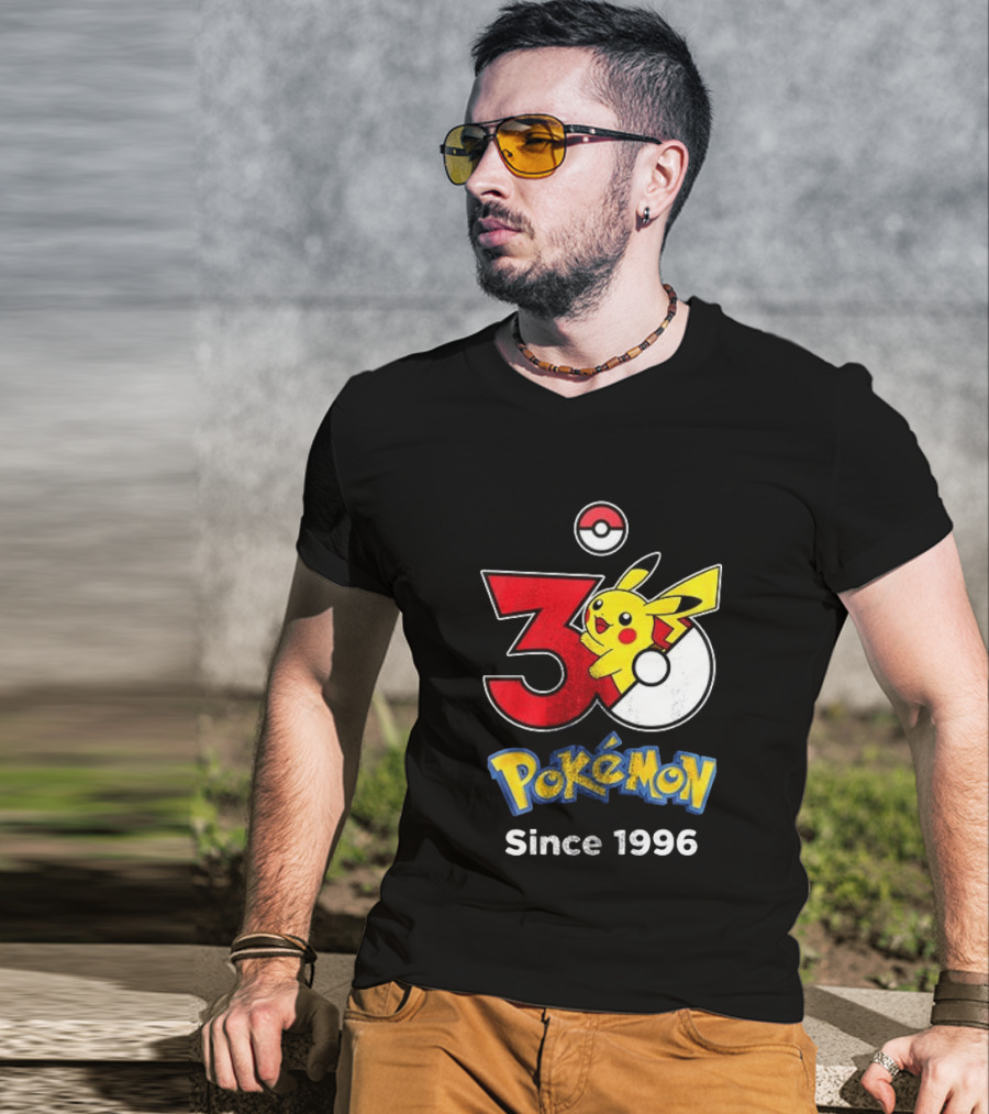 Tampa Bay Buccaneers X Pokemon 30th Anniversary Pikachu Since 1996 Celebration T-Shirt