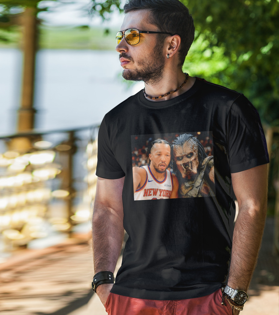 New York Knicks Jalen Brunson And Predator Basketball Encounter T-Shirt