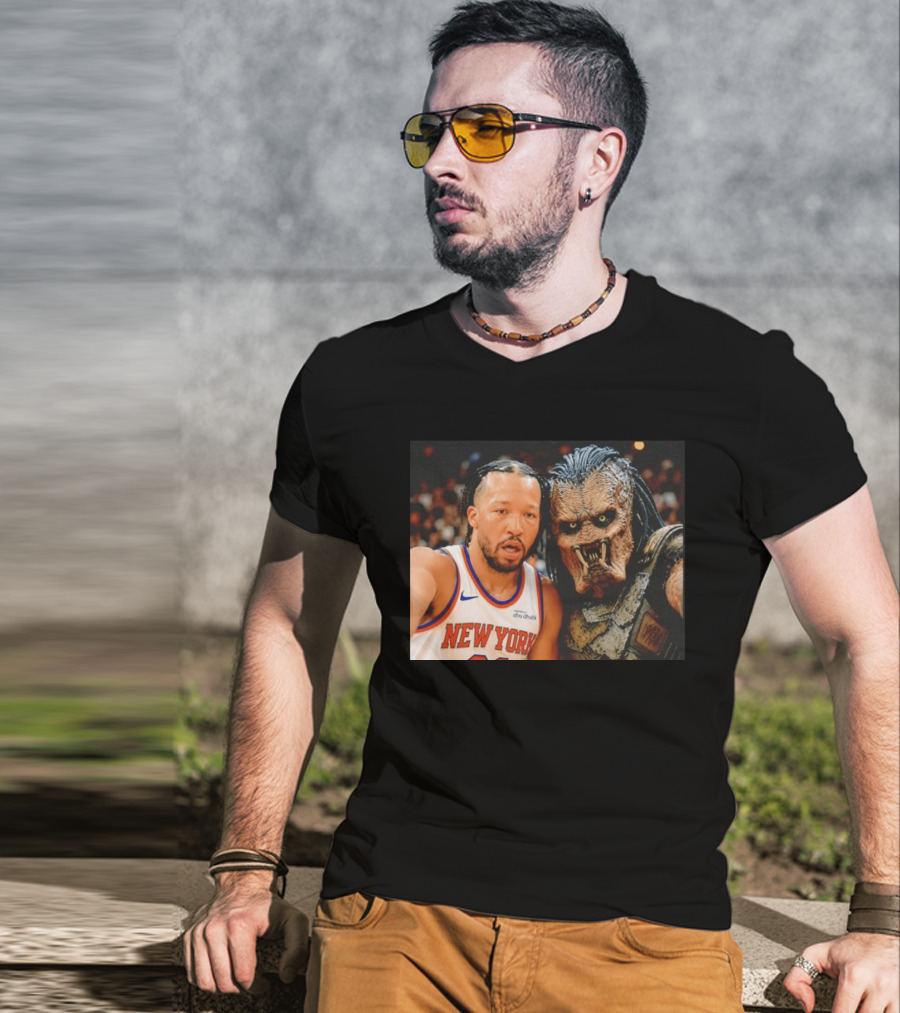 New York Knicks Jalen Brunson And Predator Basketball Encounter T-Shirt