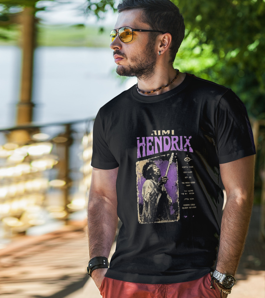 Jimi Hendrix Psychedelic Experience Are You Experienced Track List T-Shirt
