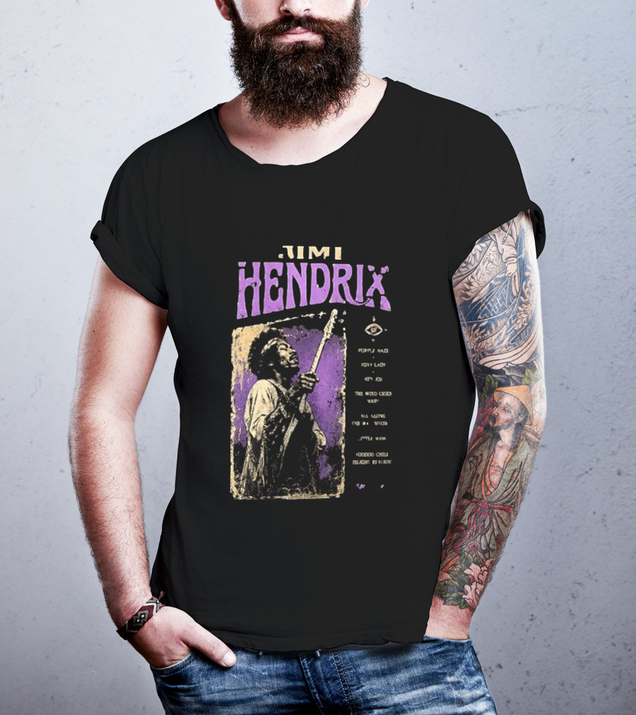 Jimi Hendrix Psychedelic Experience Are You Experienced Track List T-Shirt