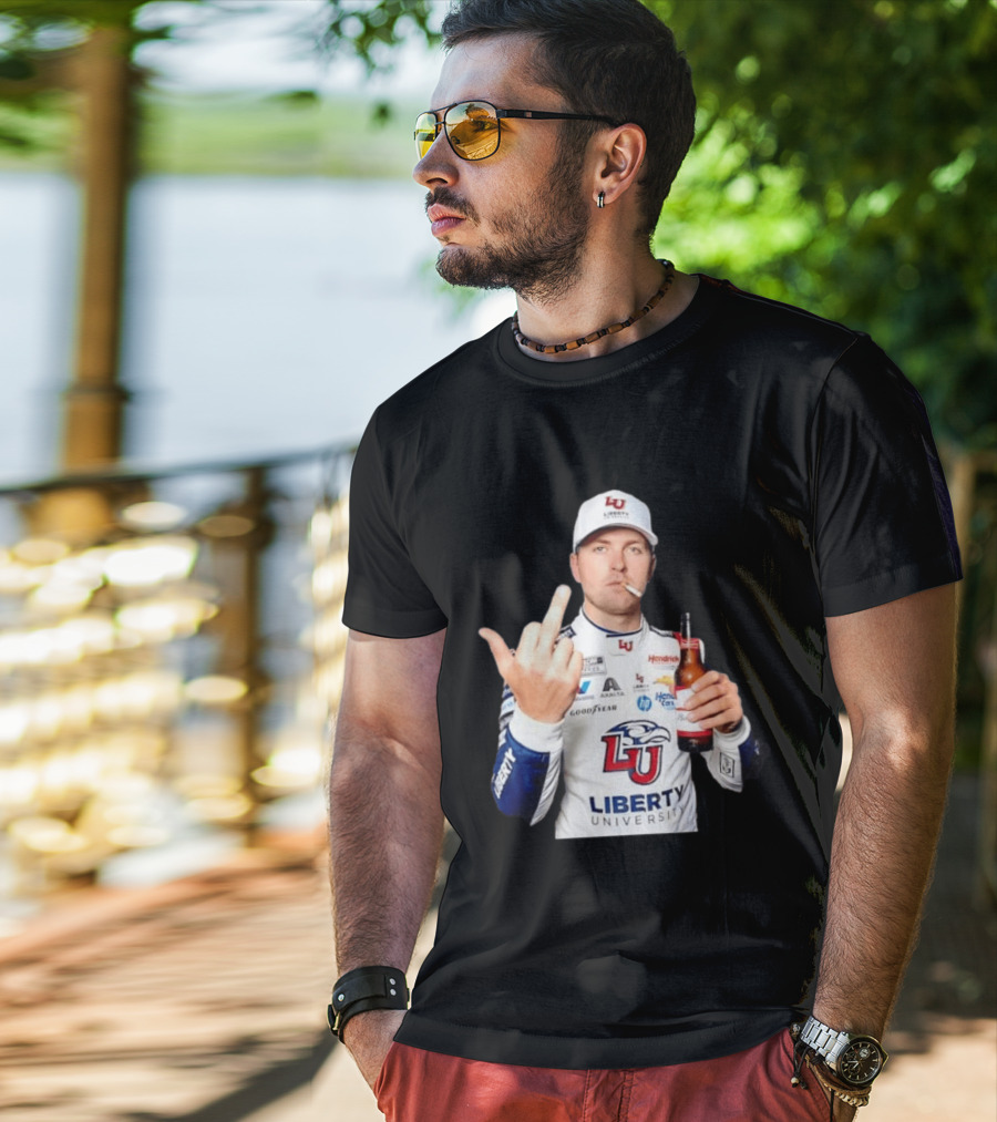 William Byron Liberty University Middle Finger Hendrick Motorsports NASCAR T-Shirt