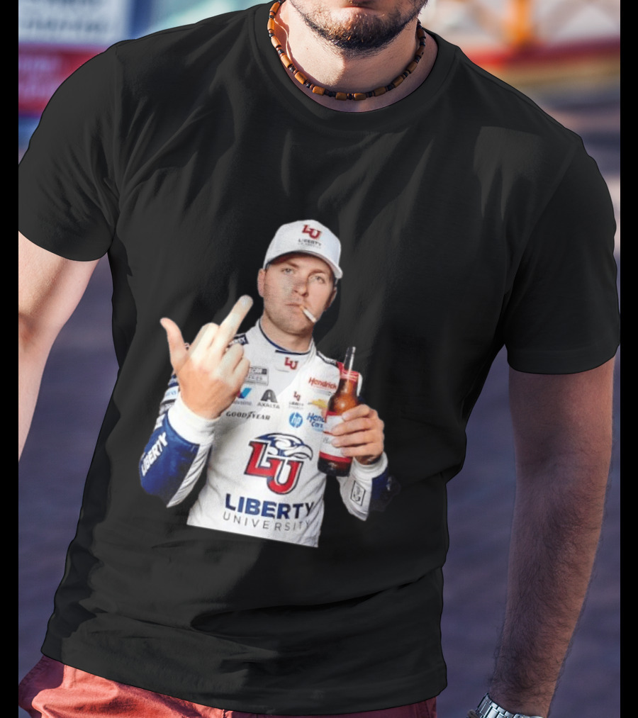 William Byron Liberty University Middle Finger Hendrick Motorsports NASCAR T-Shirt