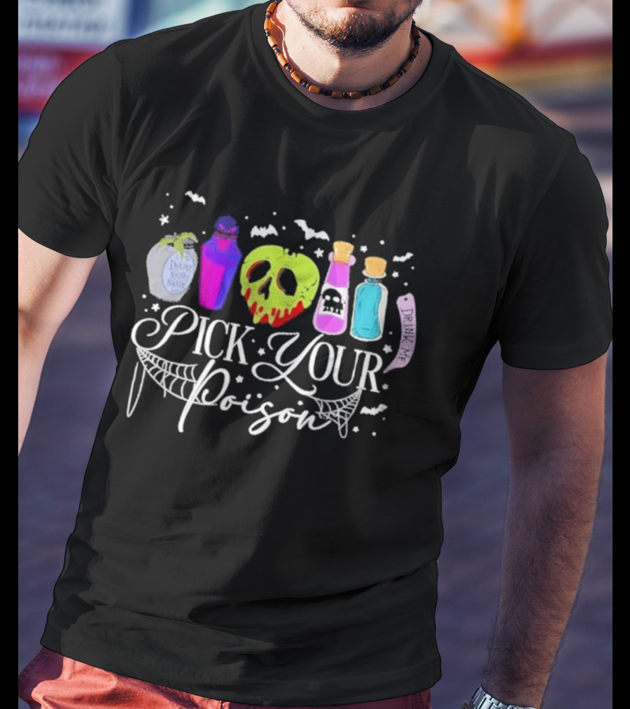 Disney Villains Pick Your Poison Halloween Potion Bottles T-Shirt
