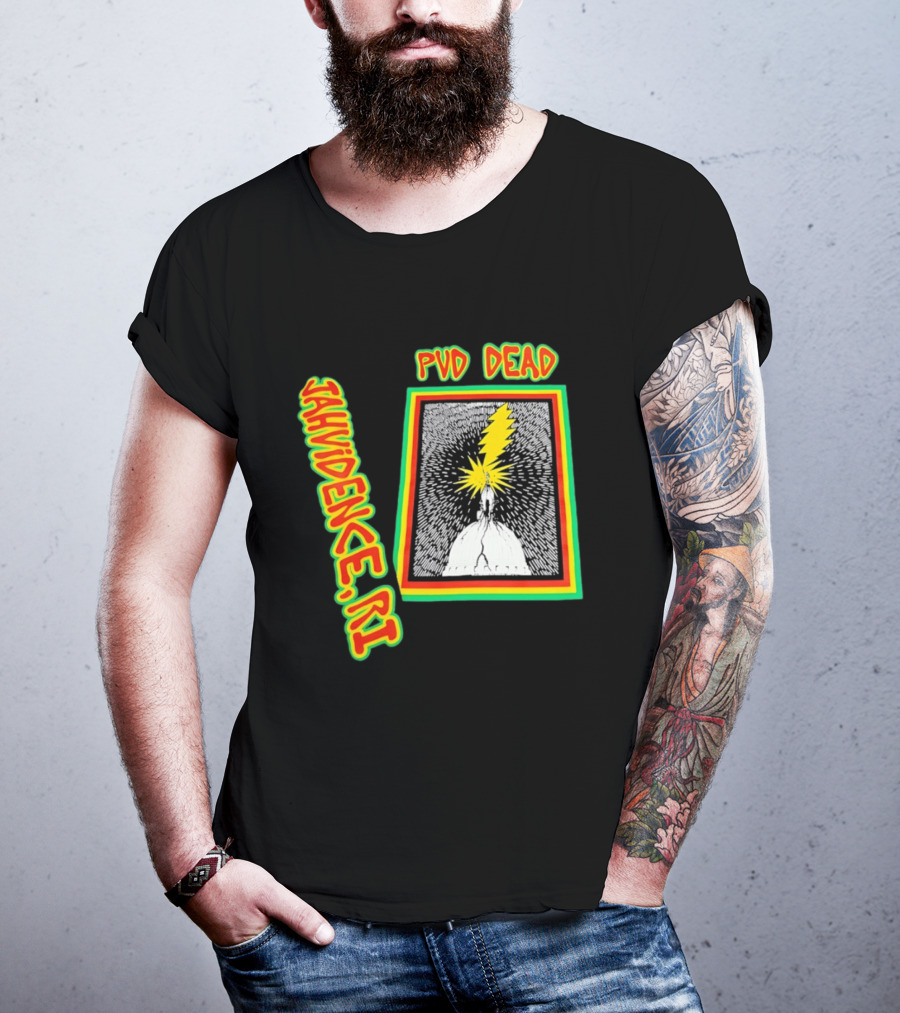 PVD Dead Jahvidence RI Providence Graphic Lightning Bolt T-Shirt