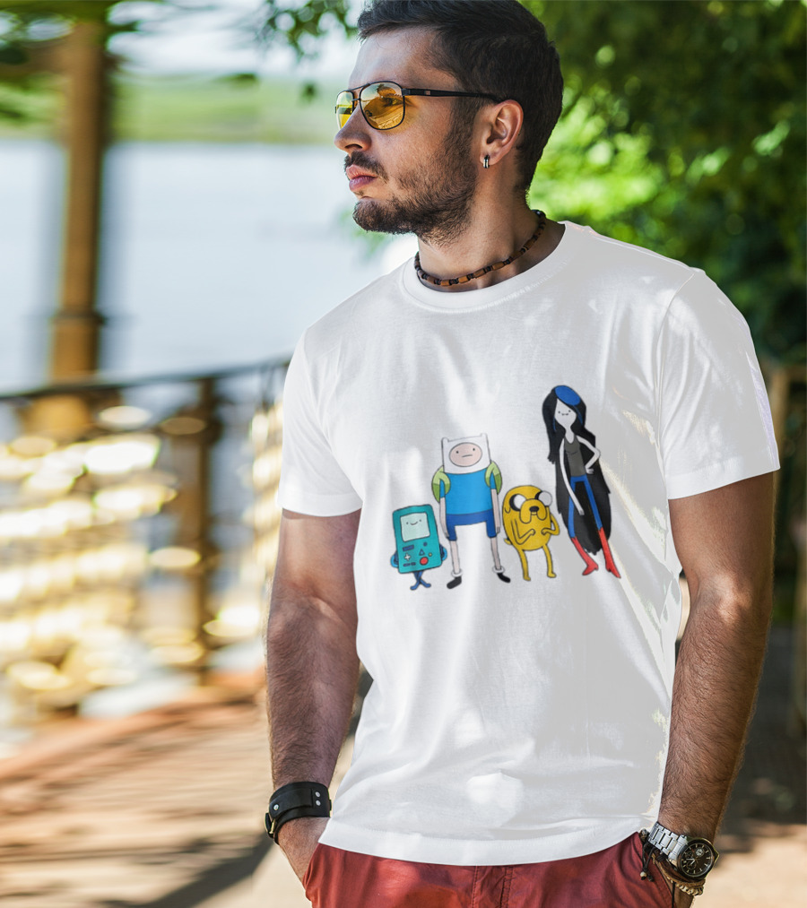 Adventure Time Finn Jake BMO Marceline Character Lineup T-Shirt