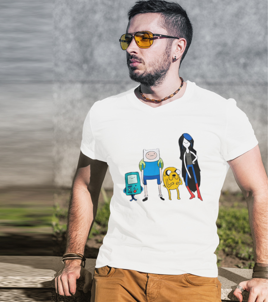 Adventure Time Finn Jake BMO Marceline Character Lineup T-Shirt