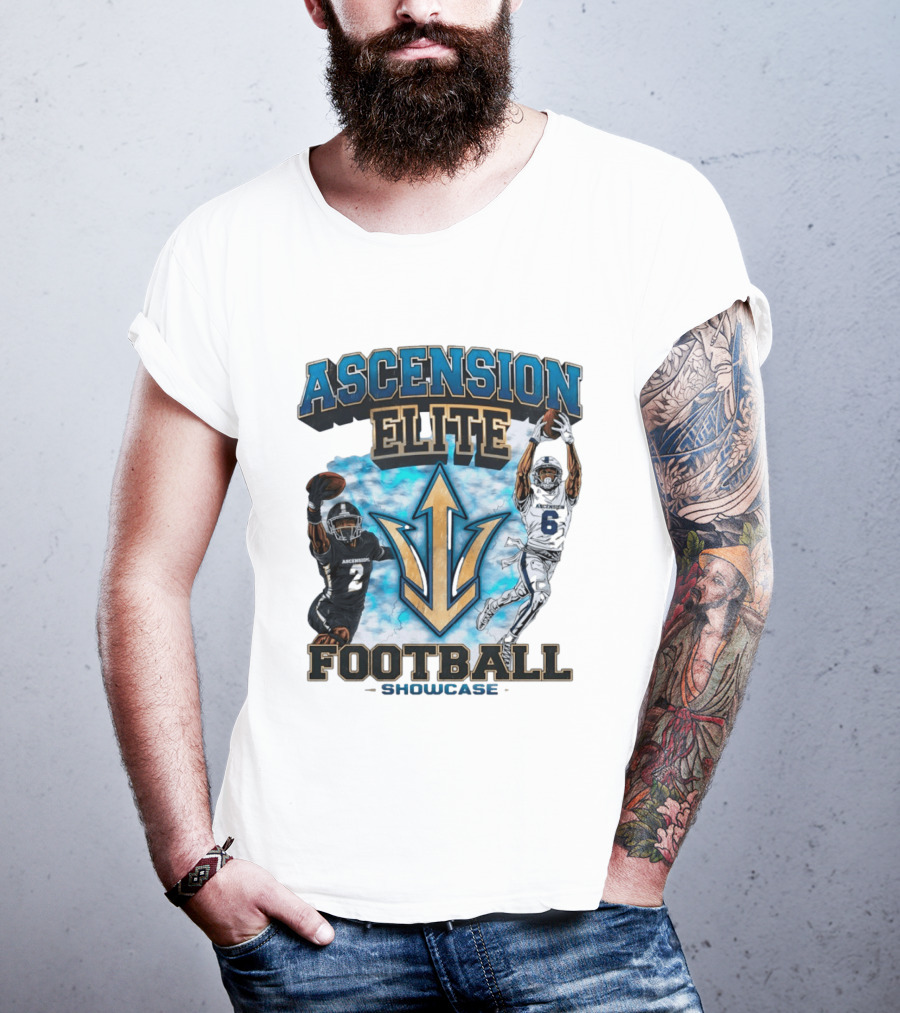 Ascension Elite Football Players 2 And 6 Showcase Sky Clouds T-Shirt