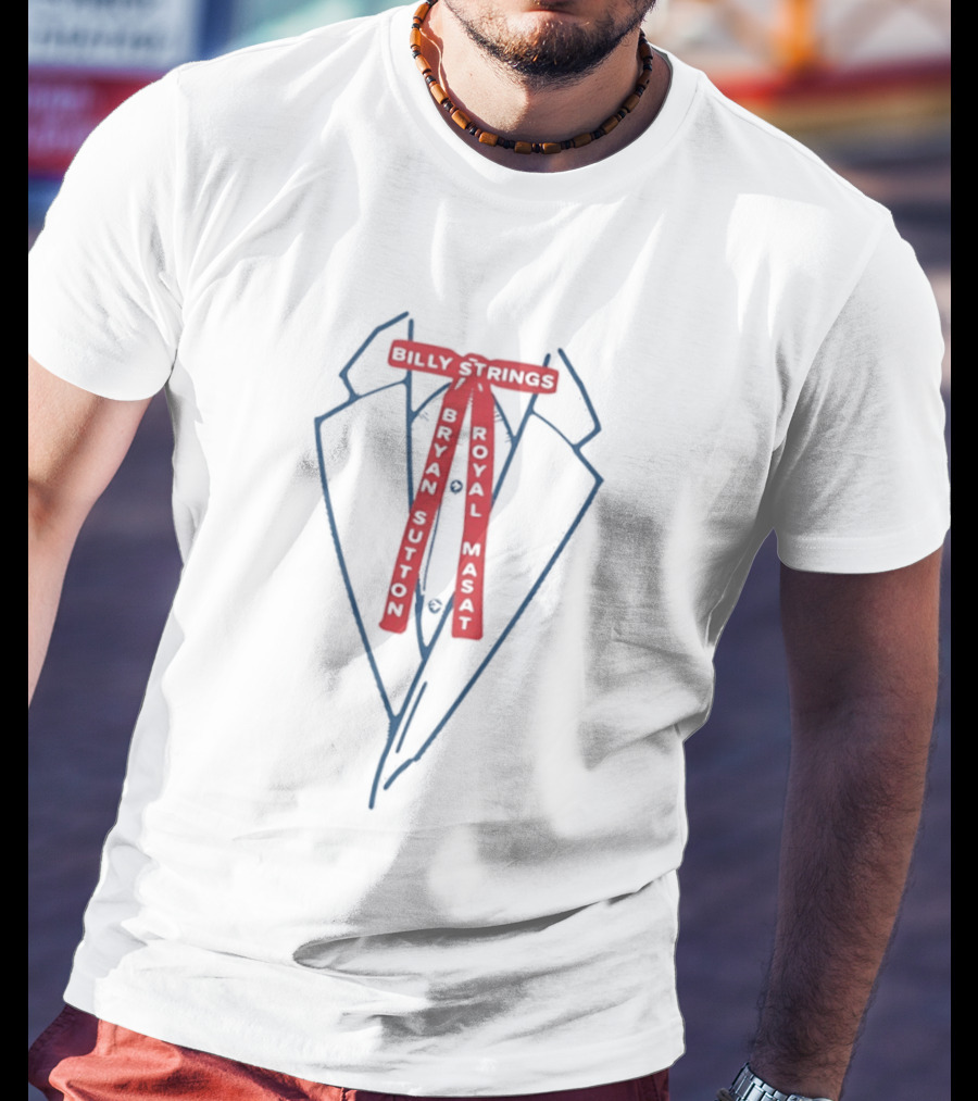 Billy Strings Bryan Sutton Royal Masat Red Tie Tuxedo T-Shirt