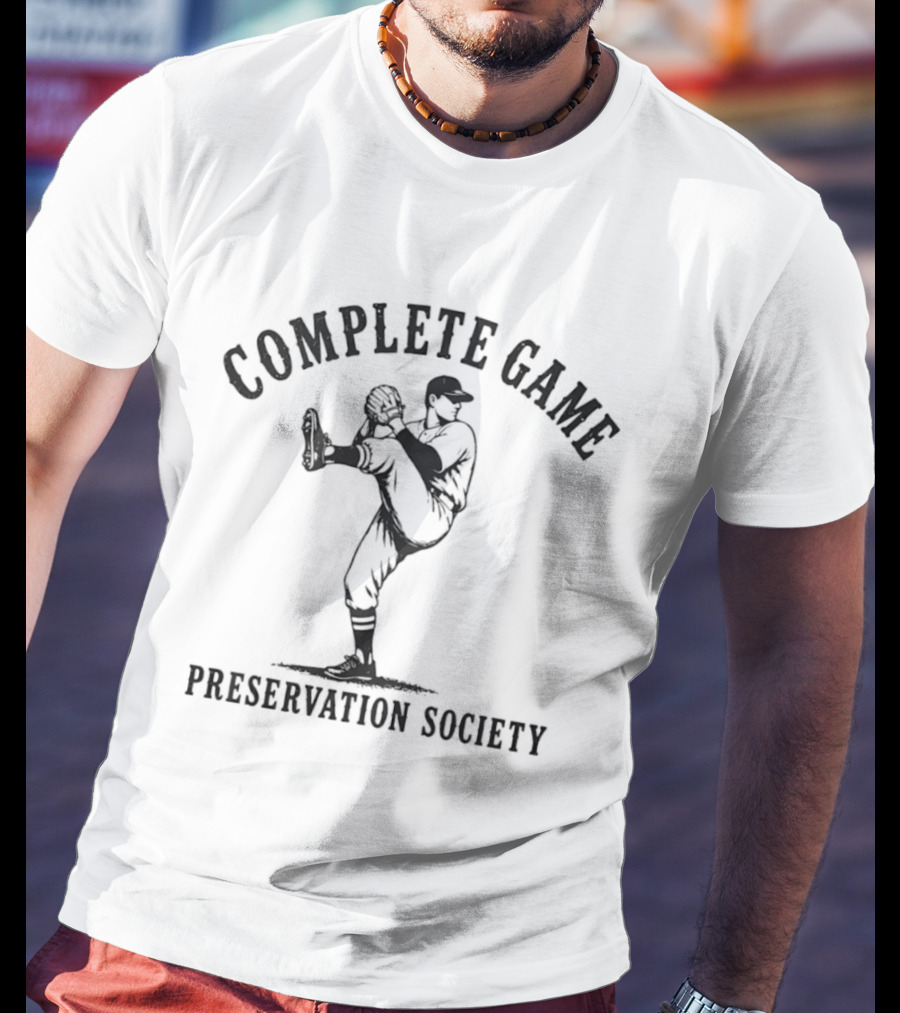 Complete Game Preservation Society Baseball Pitcher T-Shirt