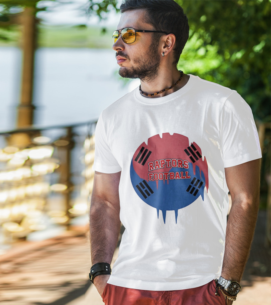 Raptors Football South Korean Flag Color T-Shirt