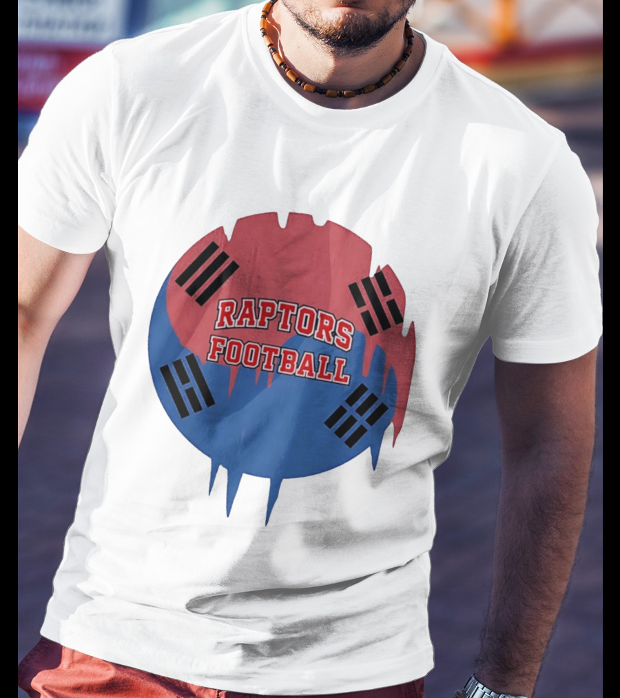 Raptors Football South Korean Flag Color T-Shirt