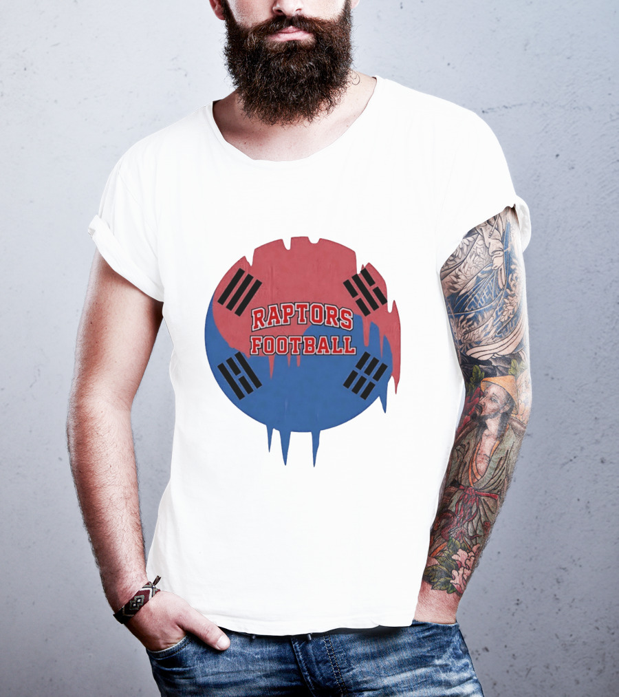 Raptors Football South Korean Flag Color T-Shirt