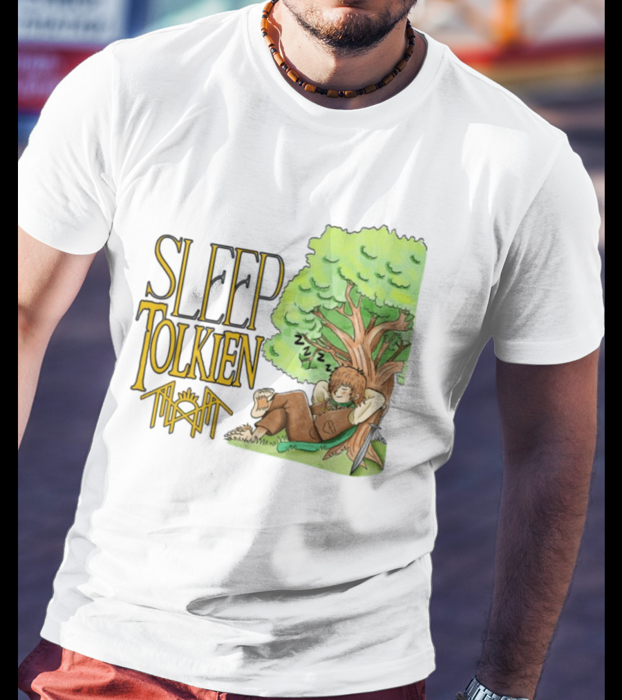 Sleep Tolkien Hobbit Nap Under Tree Fantasy T-Shirt