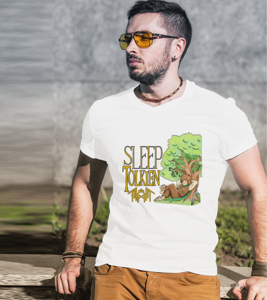 Sleep Tolkien Hobbit Nap Under Tree Fantasy T-Shirt