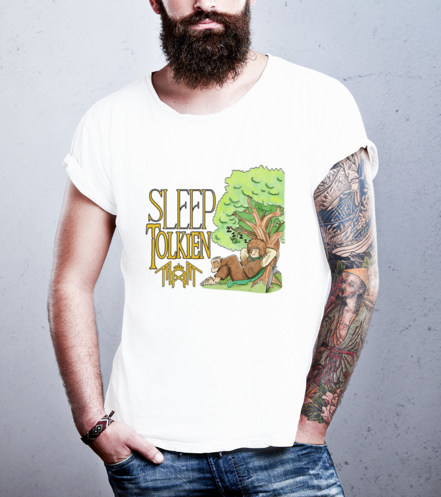 Sleep Tolkien Hobbit Nap Under Tree Fantasy T-Shirt