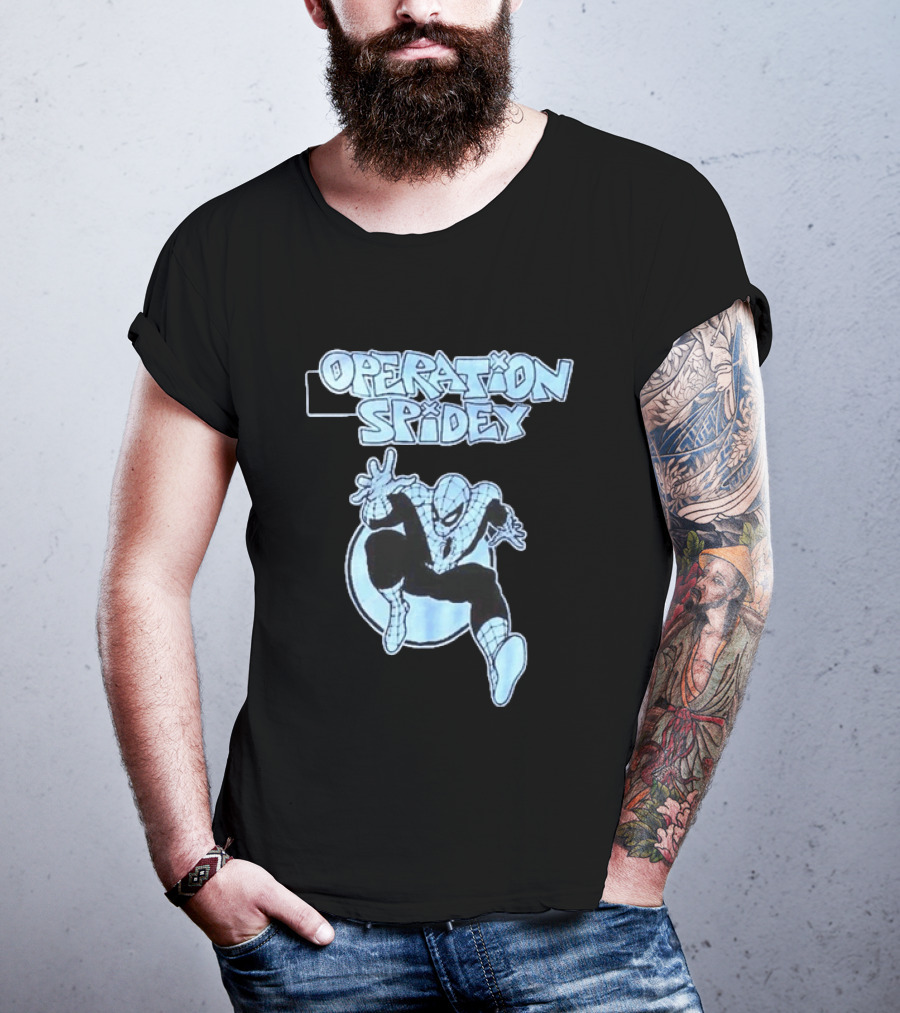 Operation Spidey Marvel Super Hero Spider Man Swinging Into Action T-Shirt