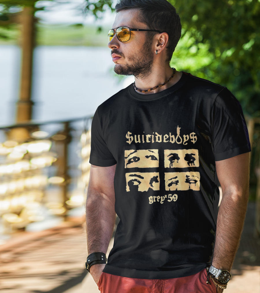 Suicideboys Grey 59 Distressed Eyebrow T-Shirt