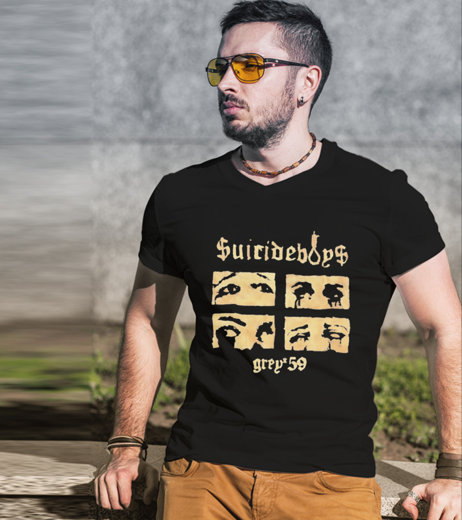 Suicideboys Grey 59 Distressed Eyebrow T-Shirt