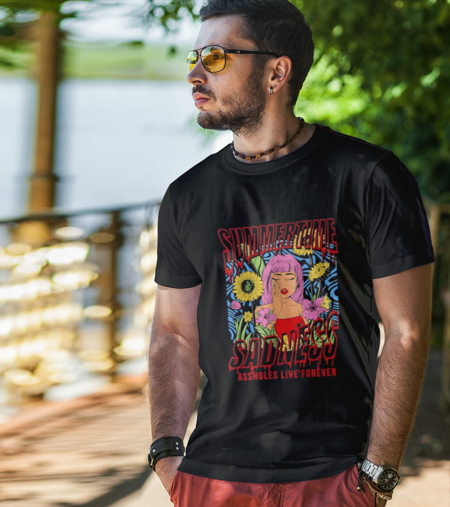 Summertime Sadness Assholes Live Forever Sunflower Woman T-Shirt