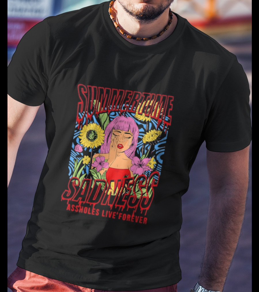 Summertime Sadness Assholes Live Forever Sunflower Woman T-Shirt