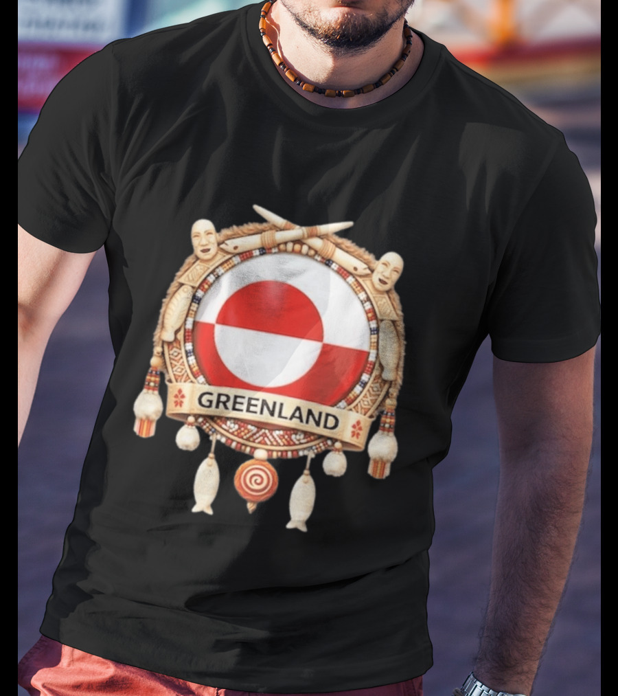 Greenland Native Heritage Circle Emblem Celebrating Cultural T-Shirt