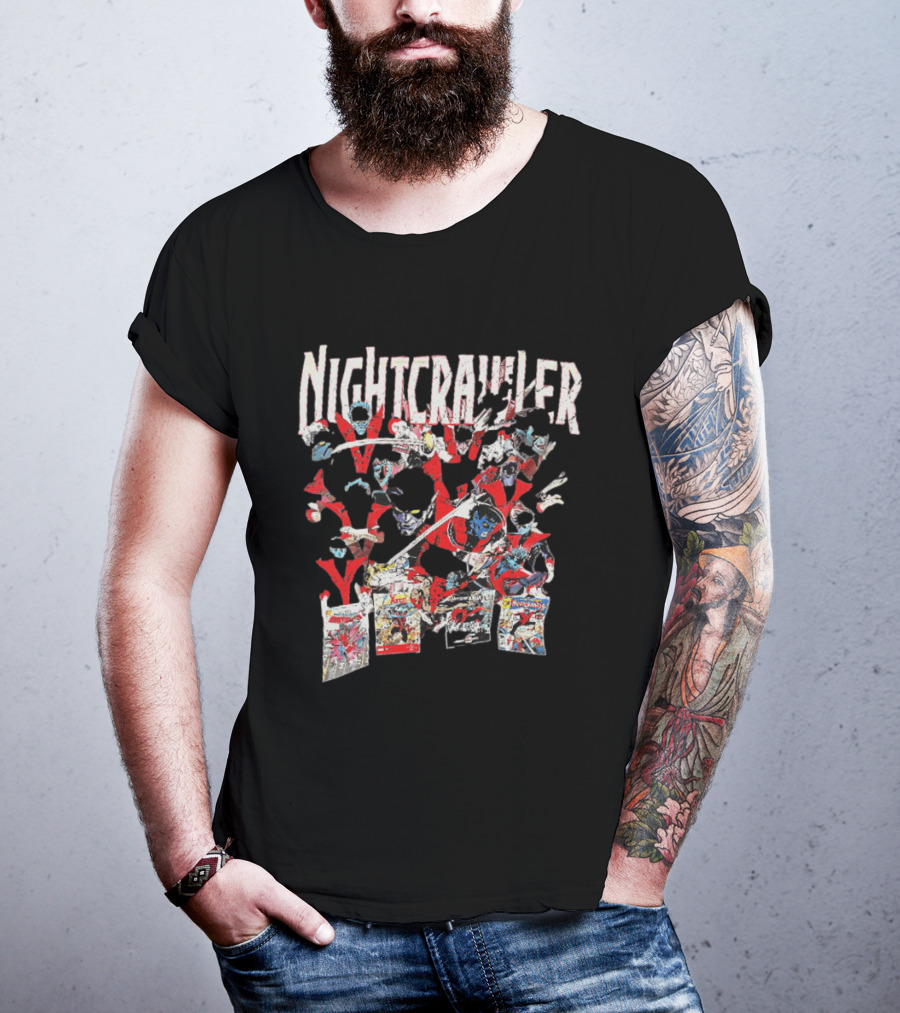 Nightcrawler X Men Comics Marvel The Amazing Nightcrawler Pages T-Shirt