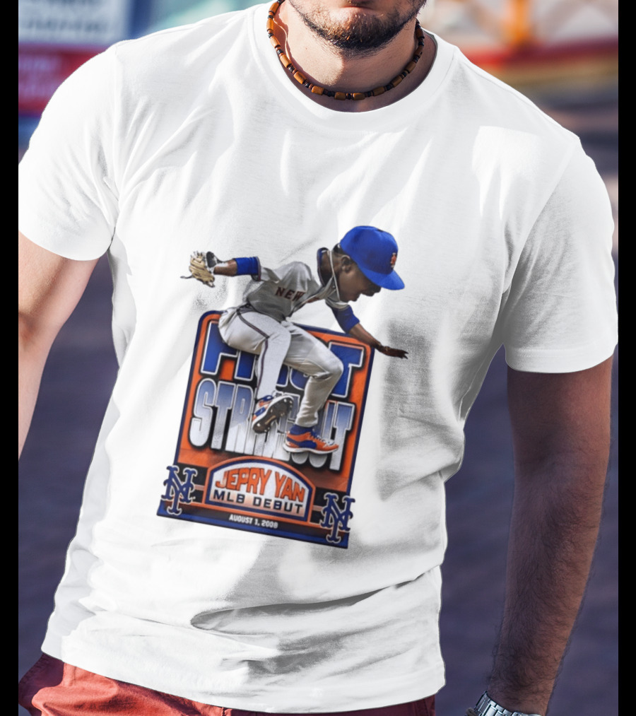 New York Mets Jepry Yan MLB Debut First Strikeout August 1 2008 T-Shirt