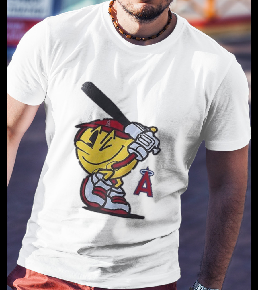 Los Angeles Angels Pacman Baseball T-Shirt