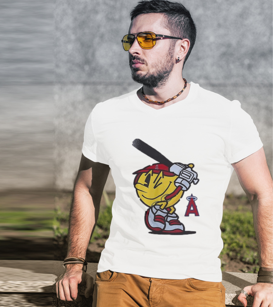 Los Angeles Angels Pacman Baseball T-Shirt