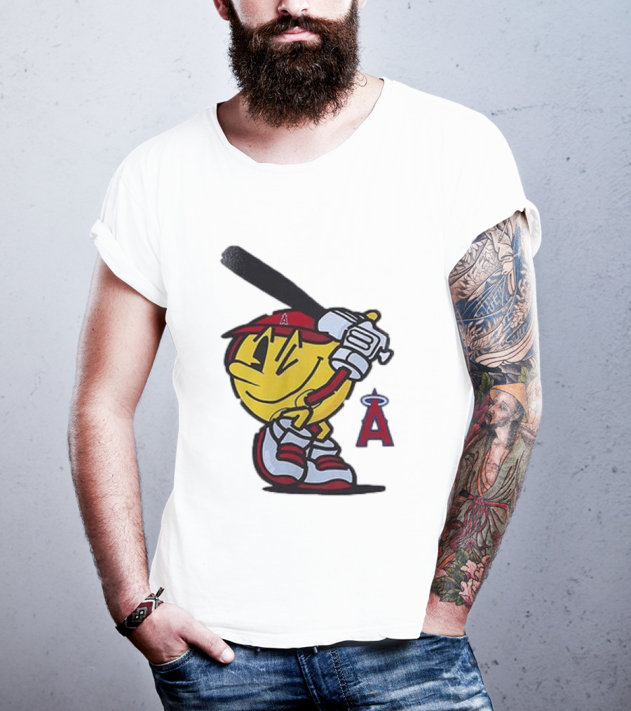 Los Angeles Angels Pacman Baseball T-Shirt
