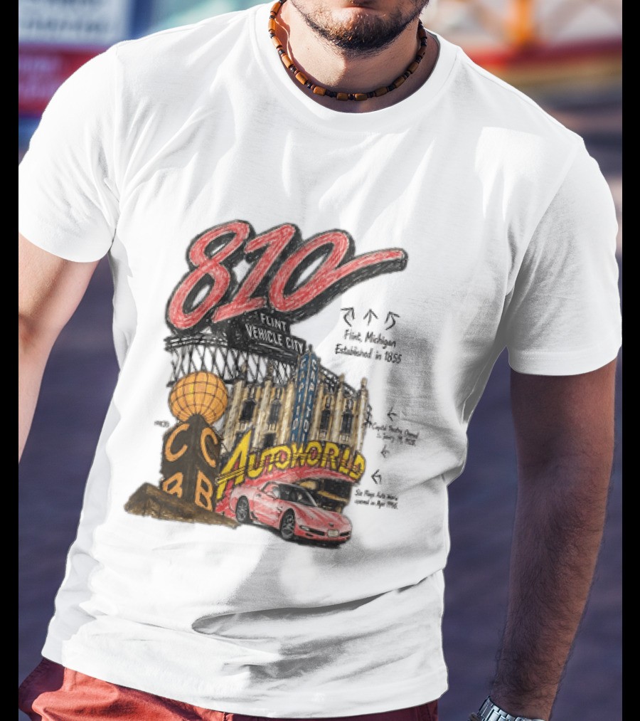 810 Flint Vehicle City Autoworld Grand Fountain Capitol Theatre McDonald's 810 Day Meal T-Shirt