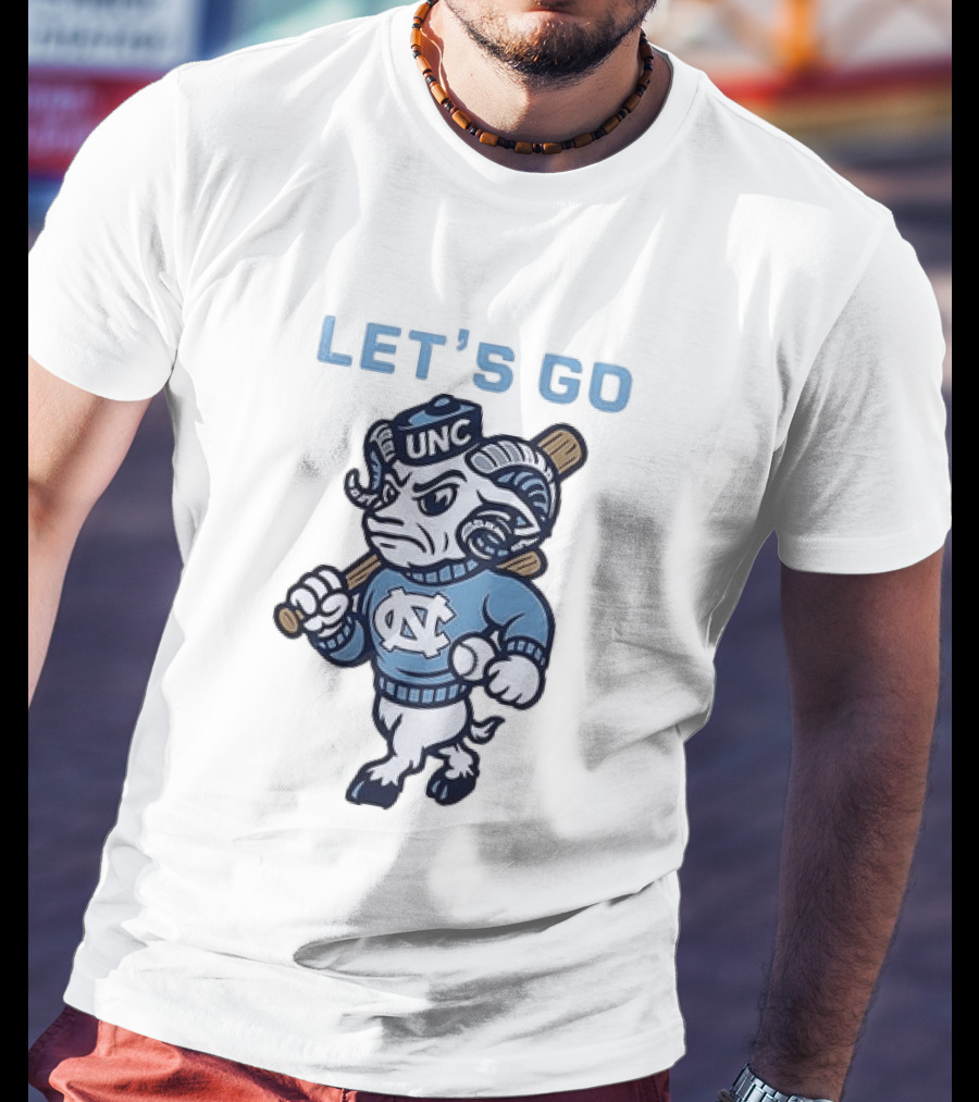 UNC Tar Heels Let's Go Baseball Ram T-Shirt