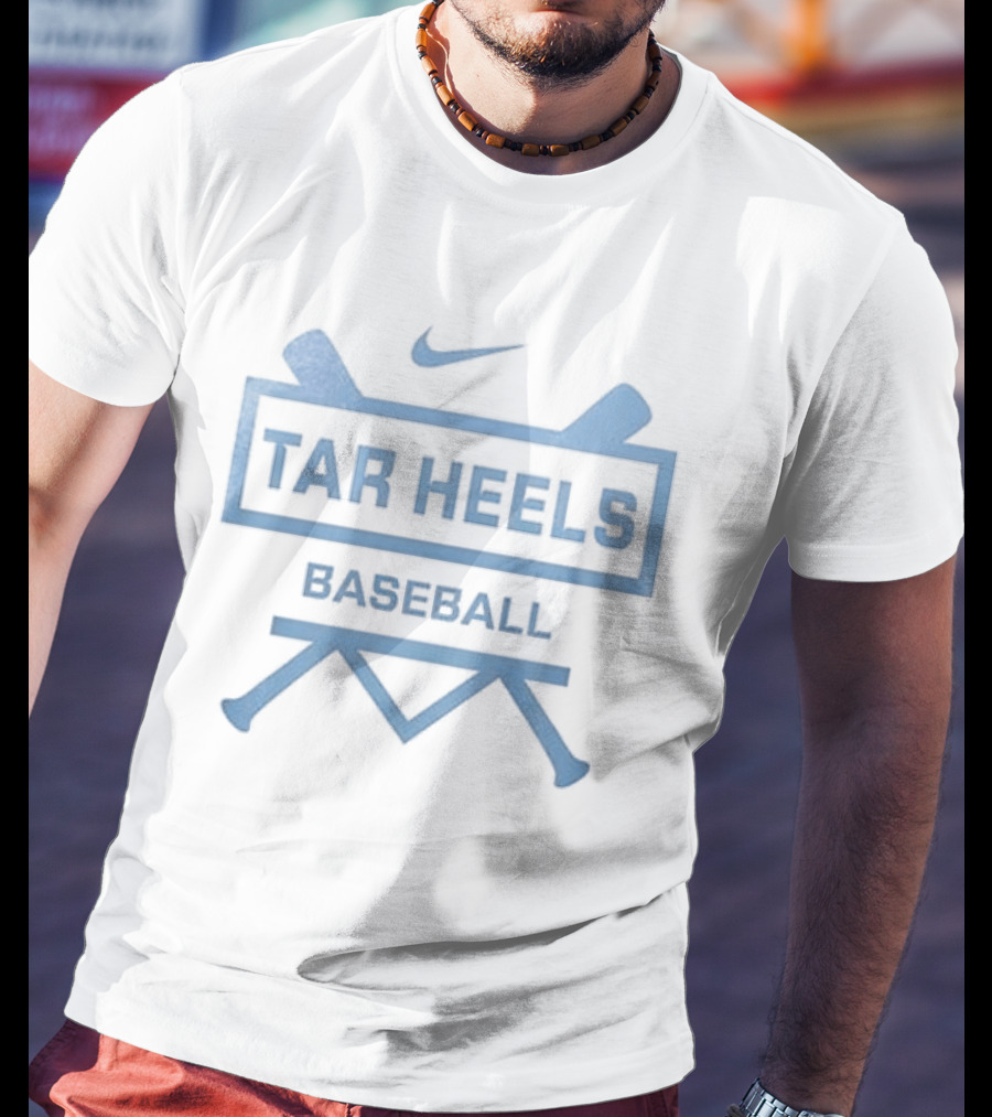North Carolina Tar Heels Baseball Nike Logo Let's Go T-Shirt