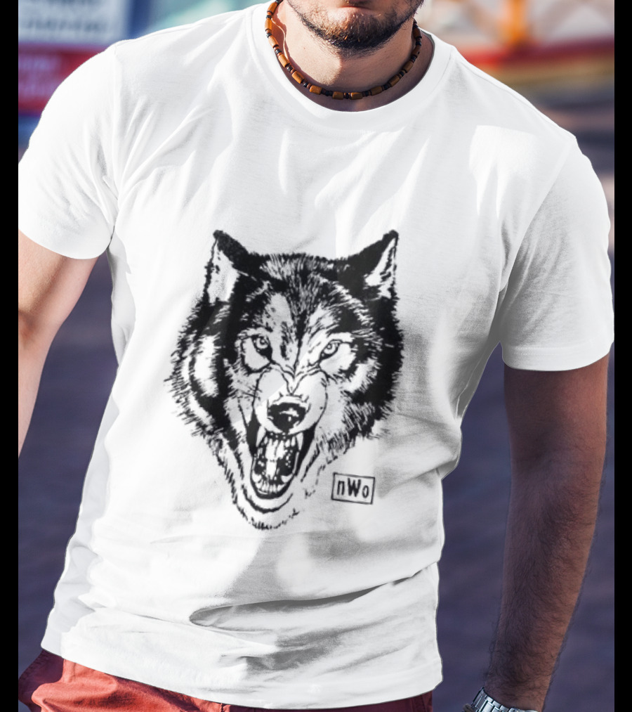 NWO New World Order Wolfpack Black Wolf Head T-Shirt