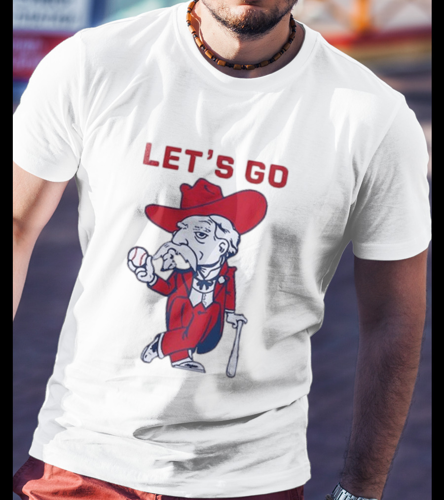 Ole Miss Rebel Mascot Let's Go Baseball T-Shirt