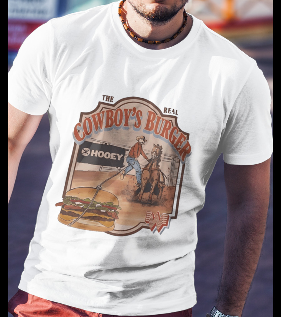 Hooey The Real Cowboy's Burger Western Ranch Rodeo T-Shirt