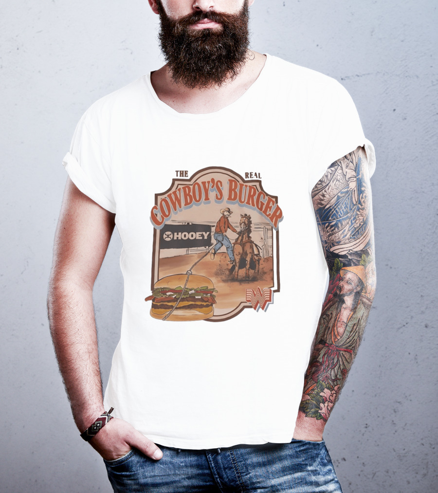 Hooey The Real Cowboy's Burger Western Ranch Rodeo T-Shirt