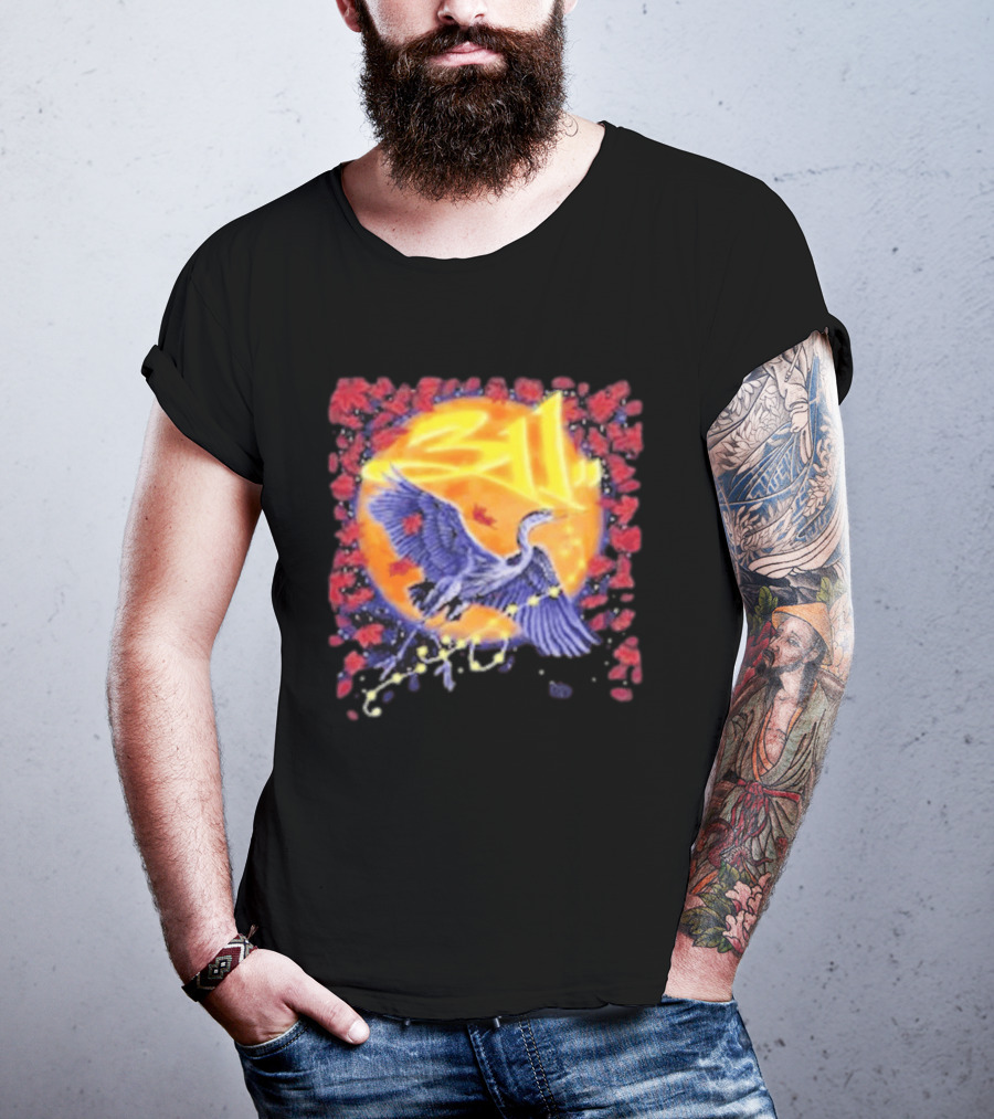 311 Band 2026 US Tour With Beach Weather Tunnel Vision Heron And Sun T-Shirt